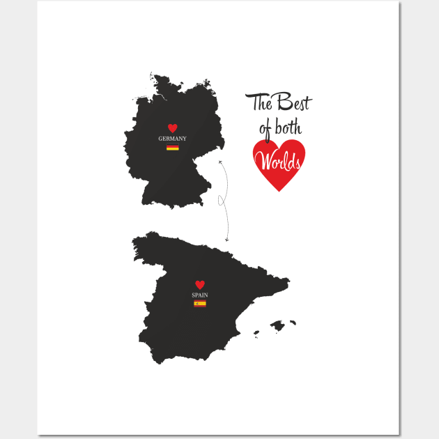 The Best of both Worlds - Germany - Spain Wall Art by YooY Studio